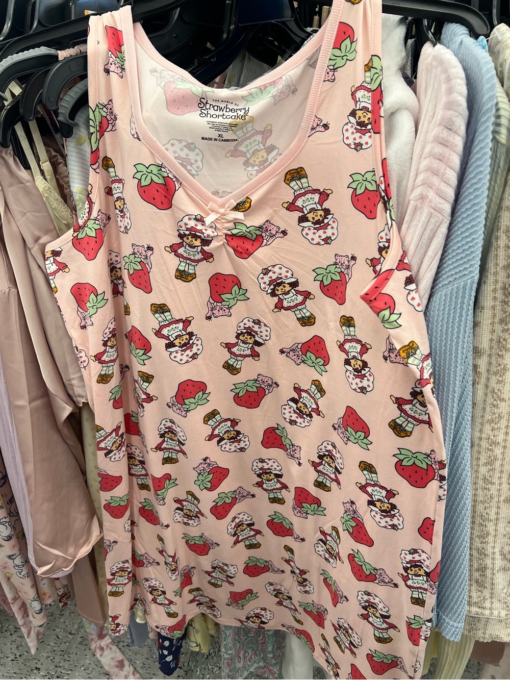 Strawberry Shortcake Pink Pajama Nightgown XL
